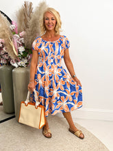 The Taylor Blue & Orange Floral Dress